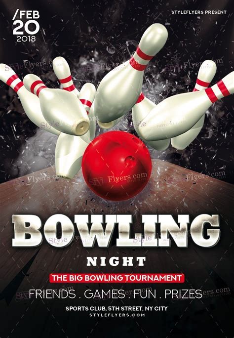 Bowling Event Flyer Template